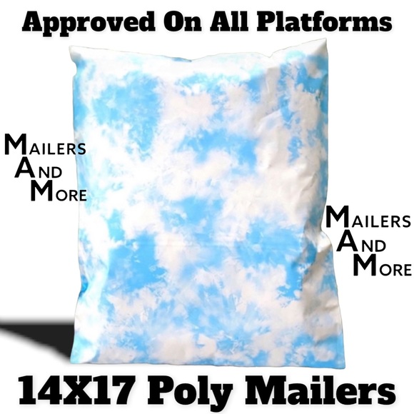 25 14X17 Poly Mailers Cloud Tye Dye ,Shipping Envelopes PRICE IS FIRM - Picture 7 of 11